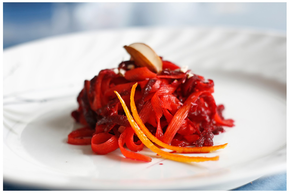 Fresh beetroot and carrot salad