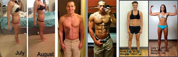 Body fat loss transformation